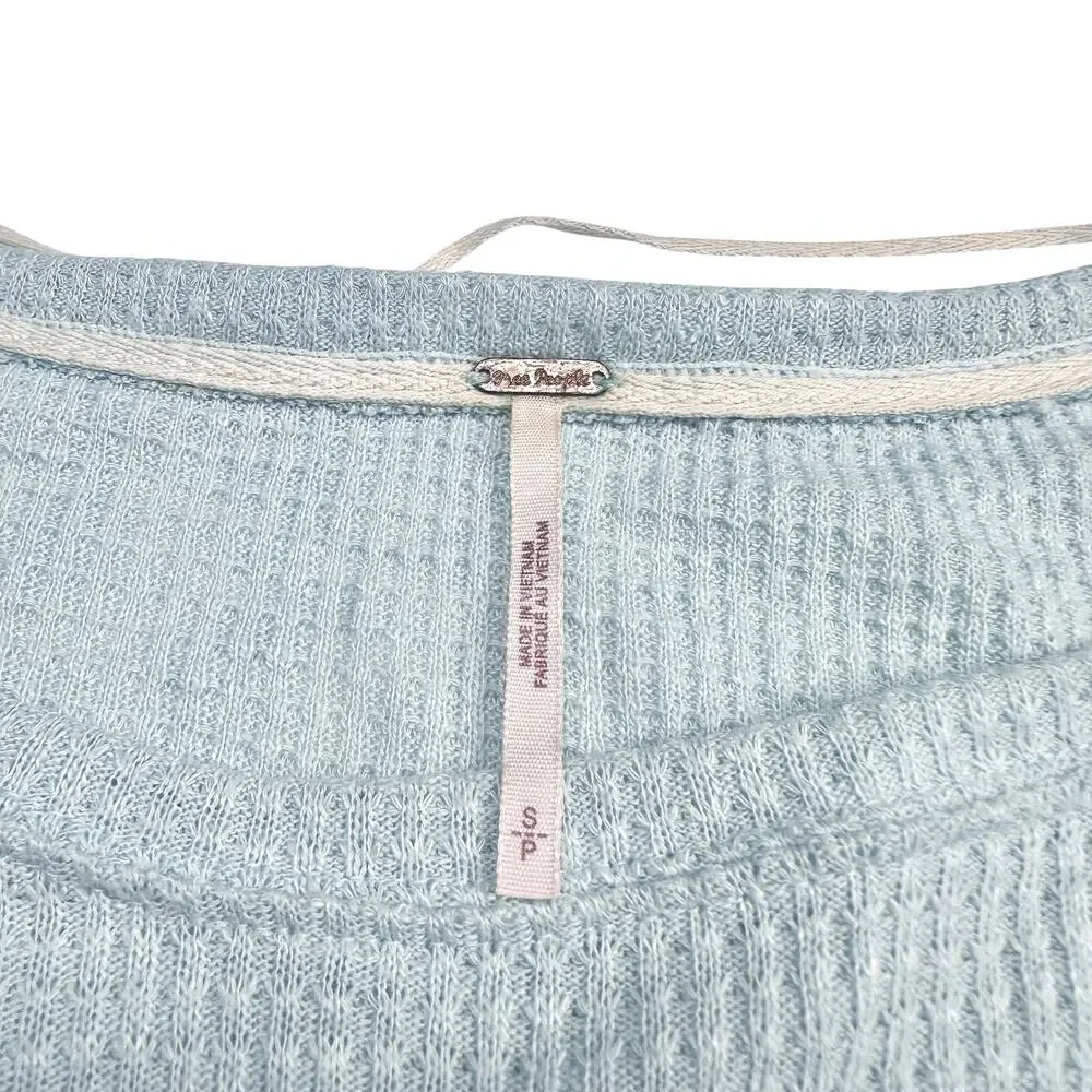 Free People | Women | Casual Clash Mint Mixed Media Balloon Sleeve Top | Small